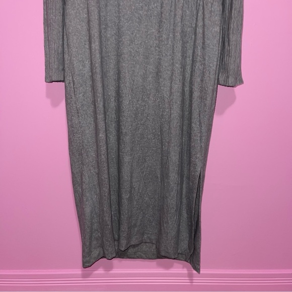 Anthropologie Dress Women's XL Grey The Arabella Drapey‎ Dress Daily Practice - Picture 7 of 13